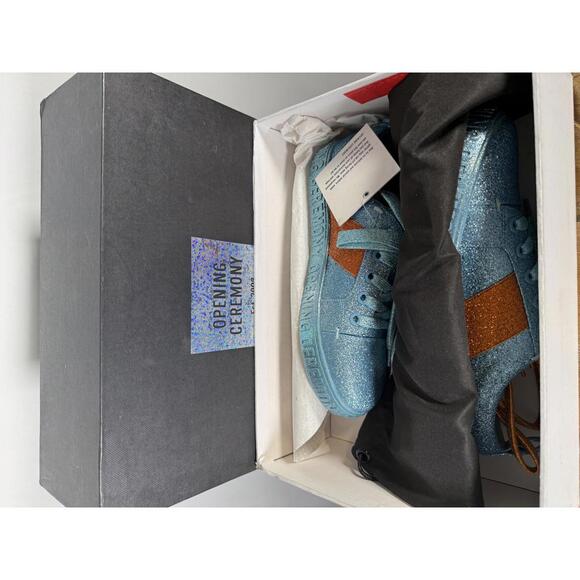 NWB OPENING CEREMONY La Cienega Glitter Lace Up Platform Sneakers Size 5 - Picture 3 of 13